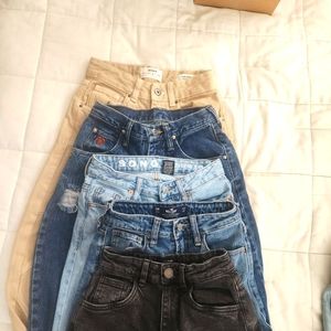 5 Women's Jeans and 1 Women's shorts Size 00
